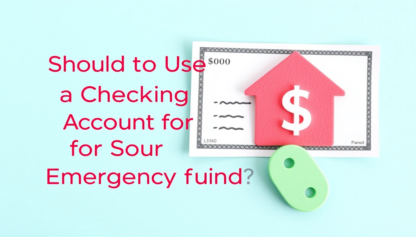Should You Use a Checking Account for Your Emergency Fund? Should You Use a Checking Account for Your Emergency Fund?