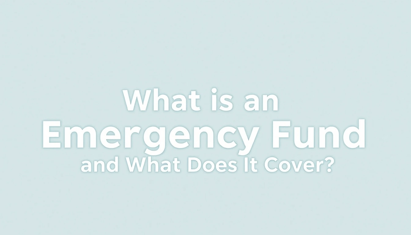 What Is an Emergency Fund and What Does It Cover? What Is an Emergency Fund and What Does It Cover?